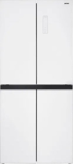 Lodówka z zamrażalnikiem dolnym Multi Door Total Full No Frost MPM-434-SBF-08 białe szkło