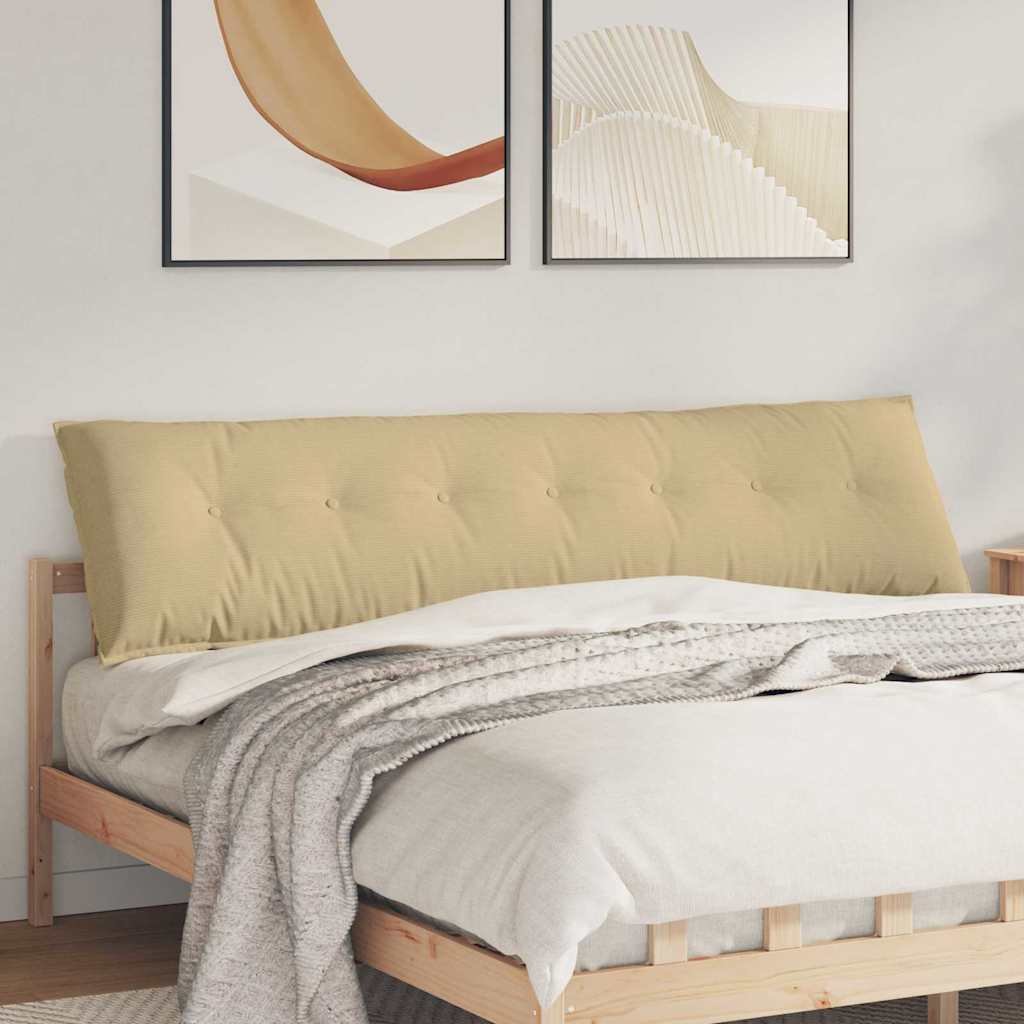 vidaXL Poduszka na plecy Szary zielony 200 x 50 cm Tkanina sztruksowa