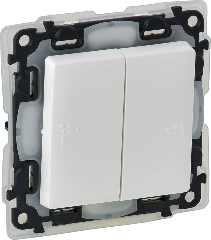 Legrand Łącznik świecznikowy Valena Life podwójny hermetyczny IP44 10AX biały (752155)