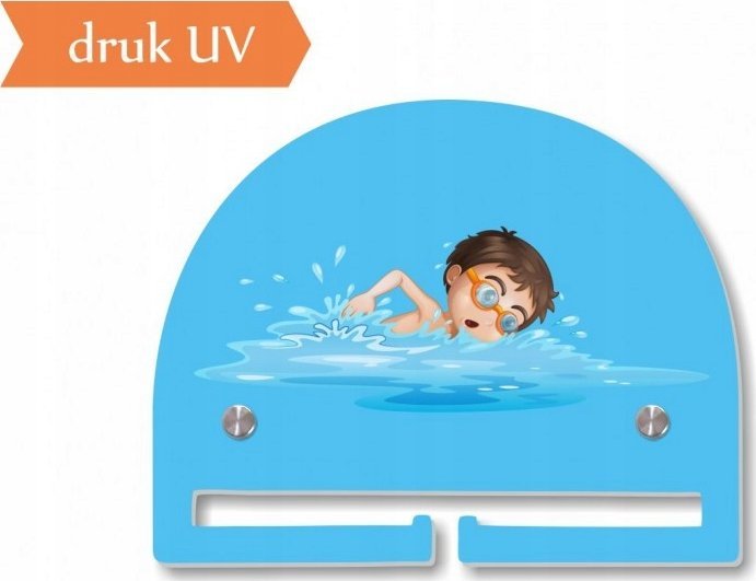 naSciane Wieszak na medale pływanie na prezent druk UV