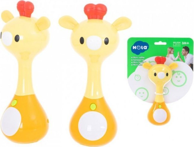 Grzechotka gryzak + dźwięki światełka żyrafa HOLA