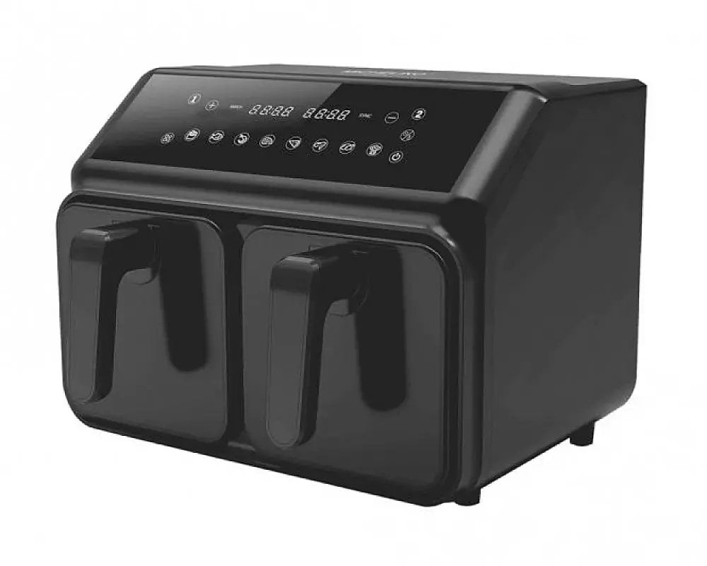 Frytkownica beztłuszczowa Wartmann Czarna dwuczęściowa frytkownica na gorące powietrze 20216