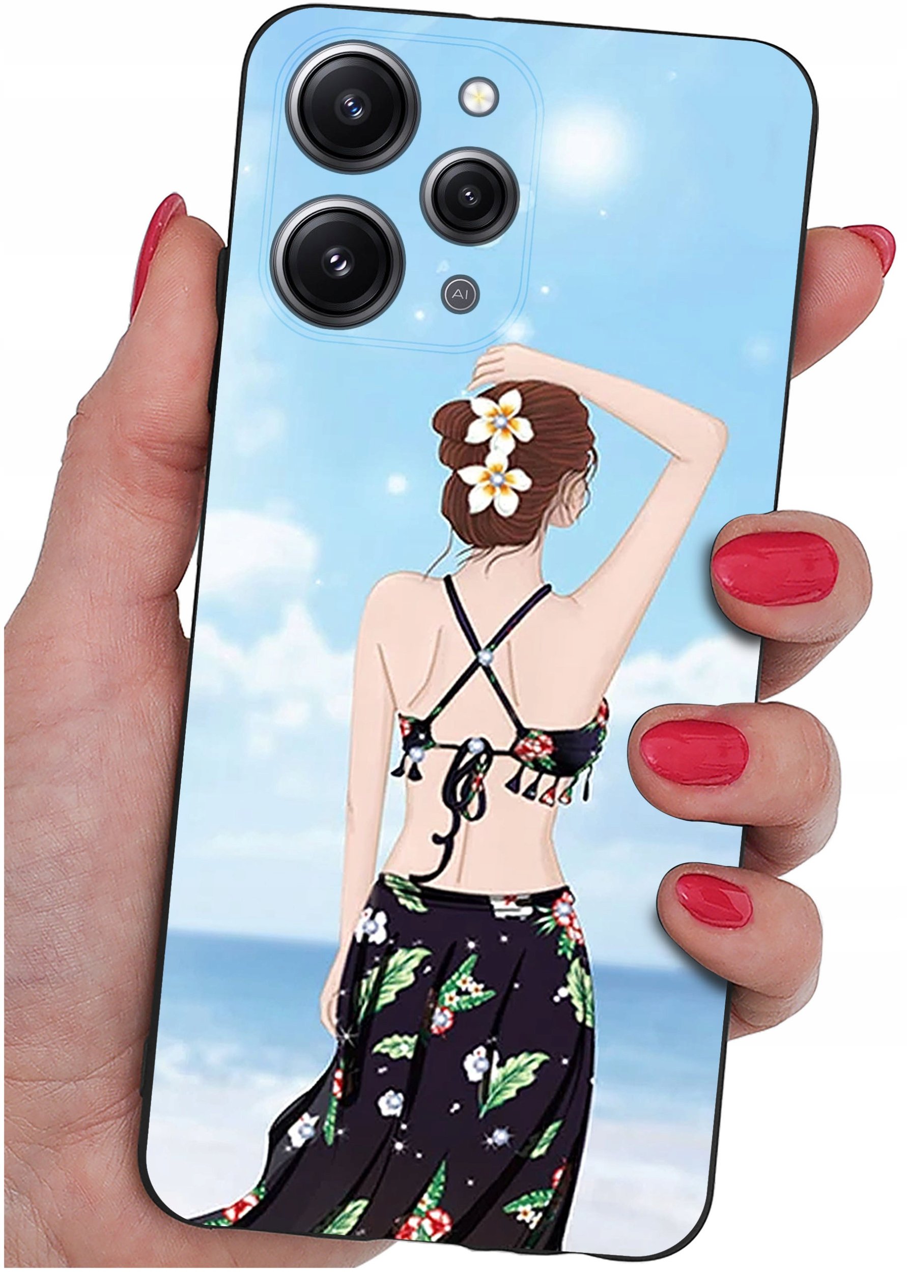 Etui do Xiaomi Redmi 12 4G WZORY |SILIKONOWE MATT CASE + SZKŁO 9H