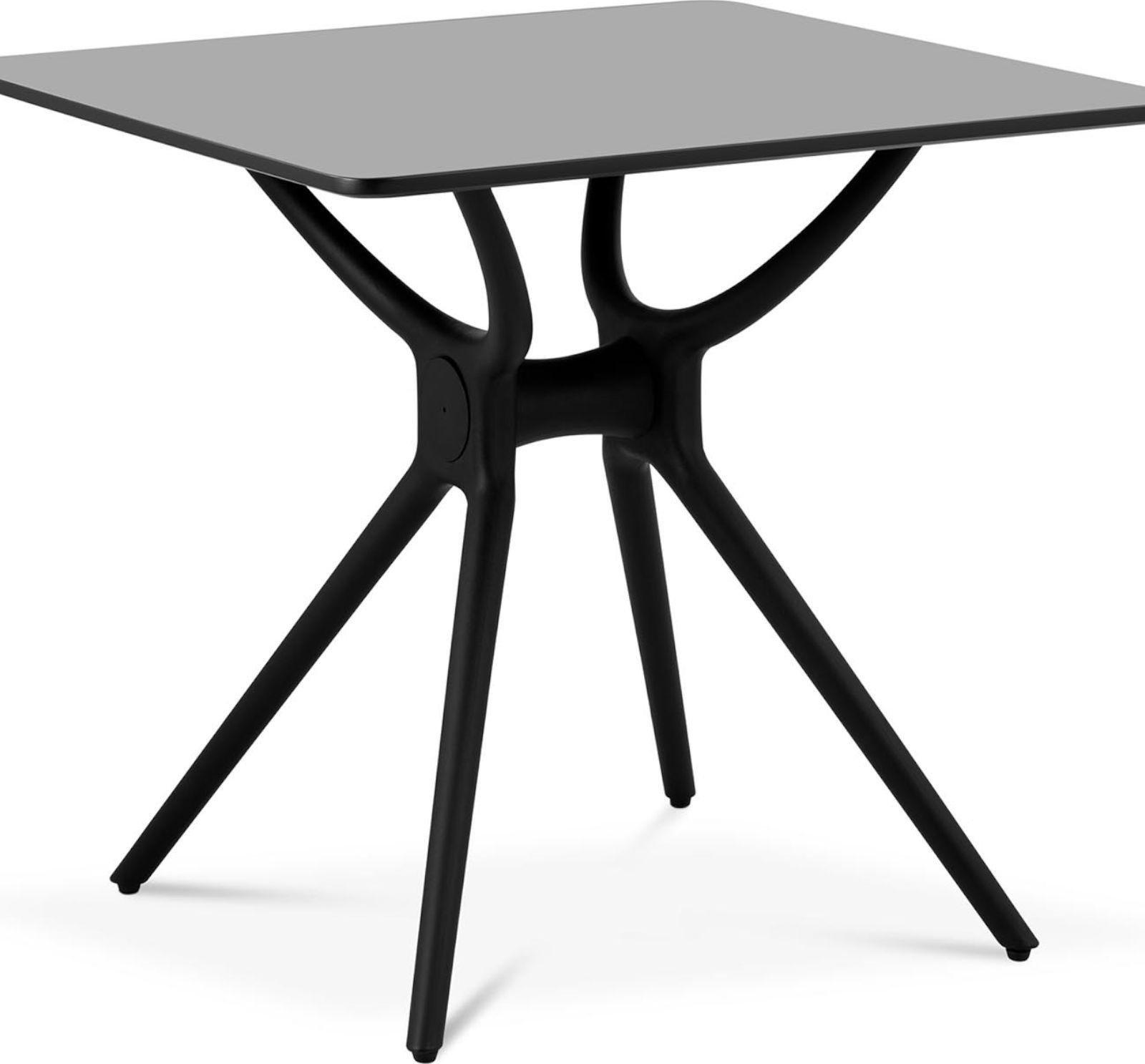 Fromm & Starck Stół stolik kwadratowy do domu biura uniwersalny maks. 150 kg 80x80 cm CZARNY Stół stolik kwadratowy do domu biura uniwersalny maks. 15