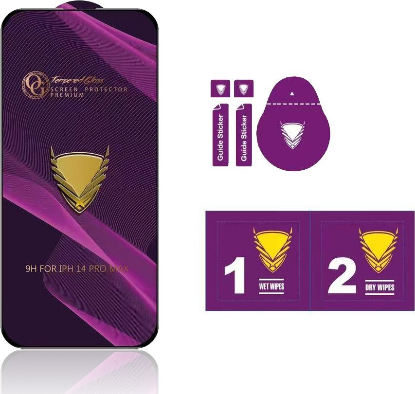 TelForceOne Szkło Hartowane Og Premium Do Iphone 15 Plus 6,7" Czarna Ramka