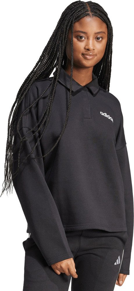Adidas Bluza damska Essentials Linear Polo czarna JM1946 2XL