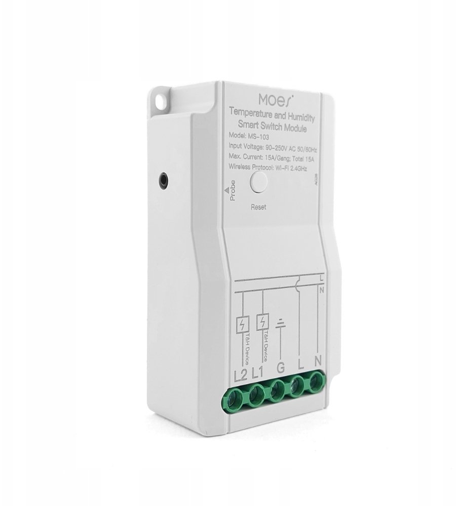 Moes Przekaźnik WiFi z pomiarem temp. i wilgot. i MS-103