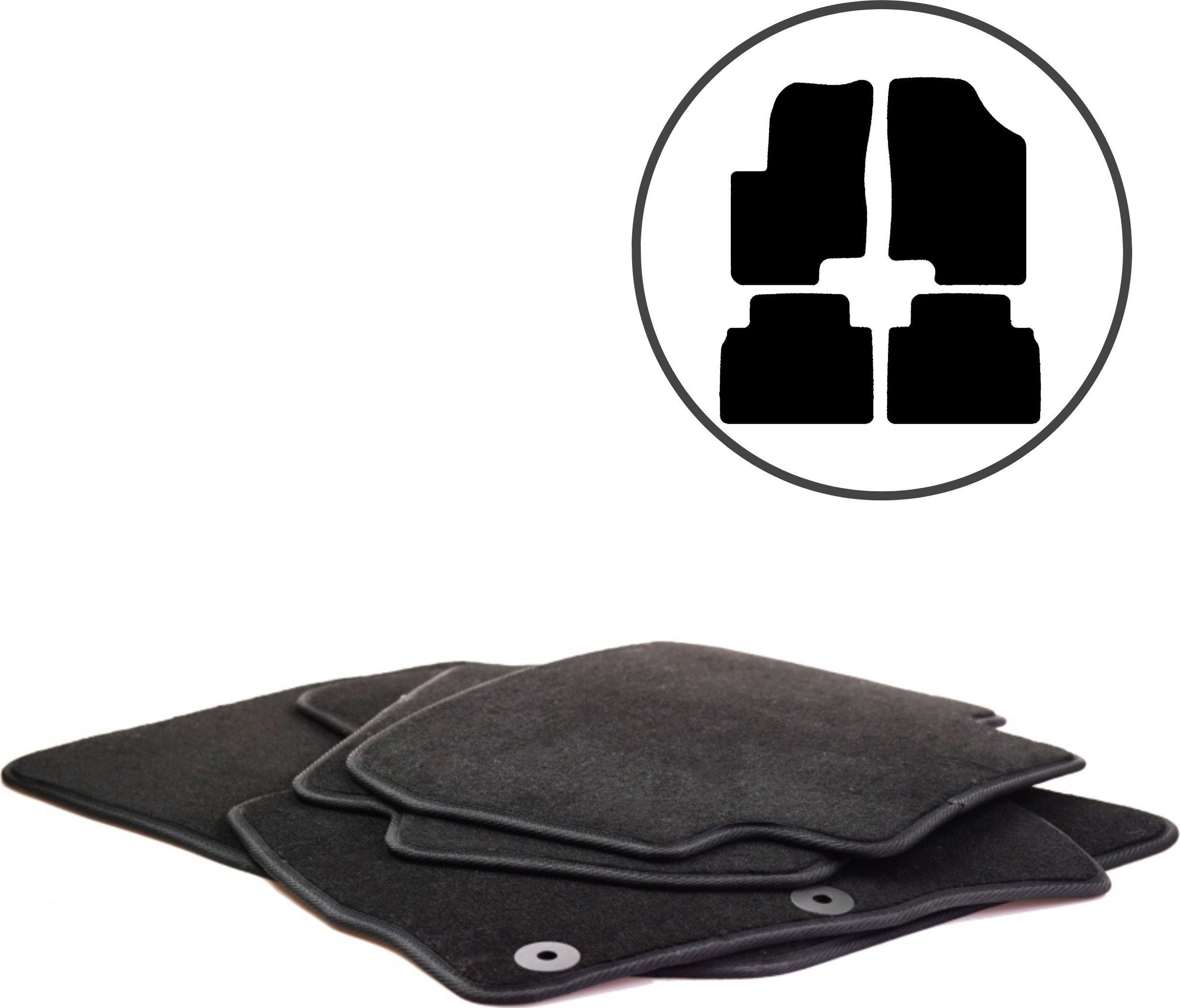 Dikel Dywaniki samochodowe welurowe 4szt. Hyundai ix20