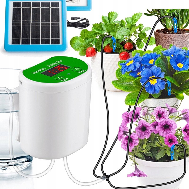 ZESTAW do NAWADNIANIA Pompa SOLARNA Automat 12x