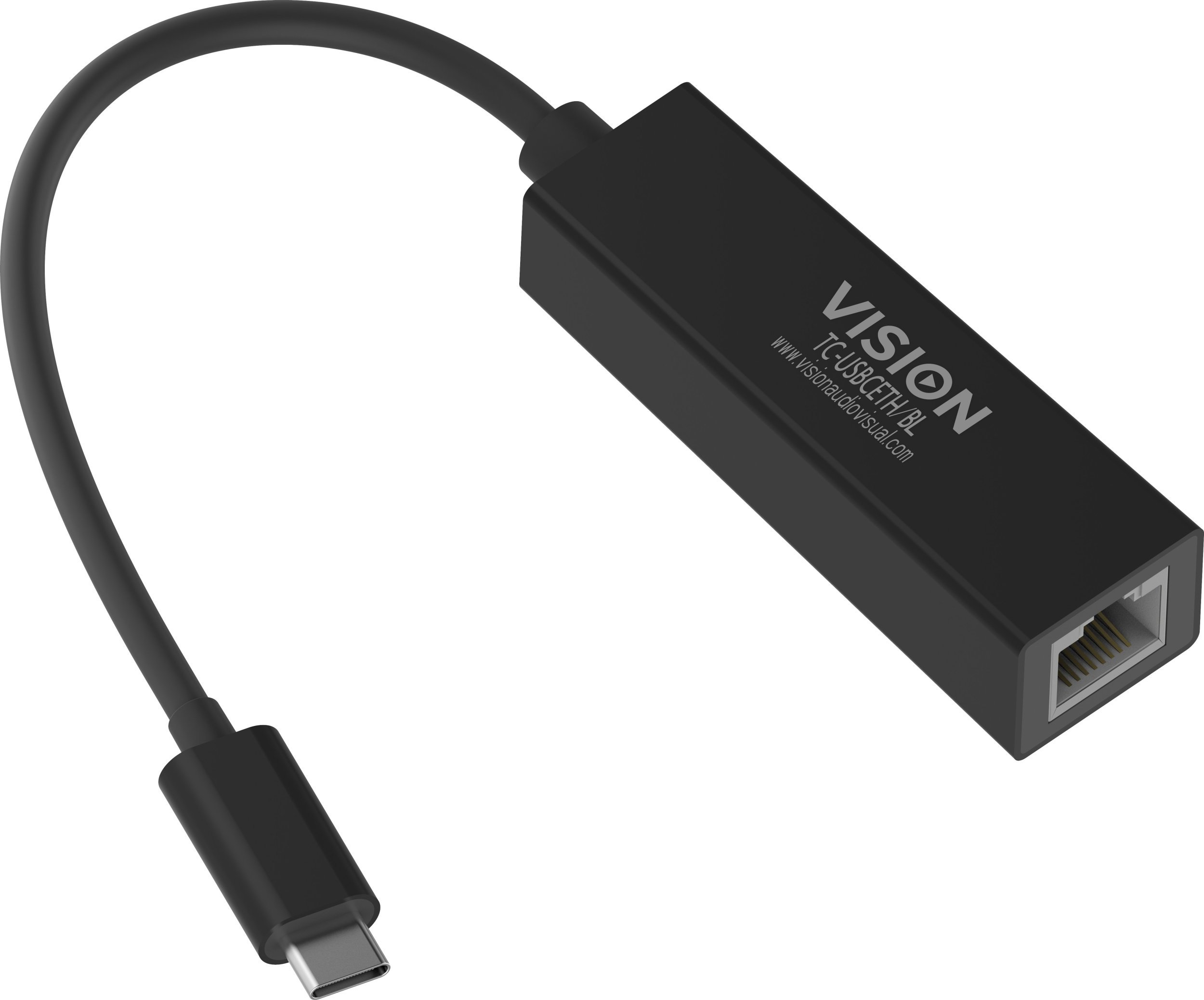 Adapter USB Vision VISION Professional installationstauglicher Adapter USB-C zu RJ45-Gigabit-Ethernet-Netzwerk - 30 JAHRE GARANTIE - unterstutzt 10/10