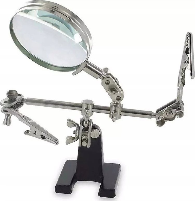 Retoo TRZECIA RĘKA ZESTAW DO LUTOWANIA UCHWYT LUPA