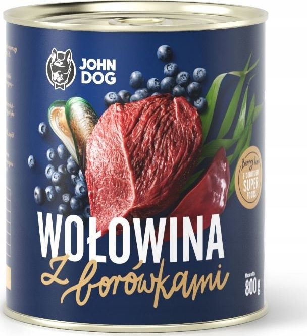 John Dog Berry adult wołowina z borówkami 800g