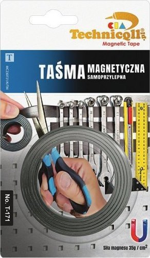Technicqll TAŚMA MAGNETYCZNA SAMOPRZYLEPNA 1MX20MMX1,5MM (1 SZT)