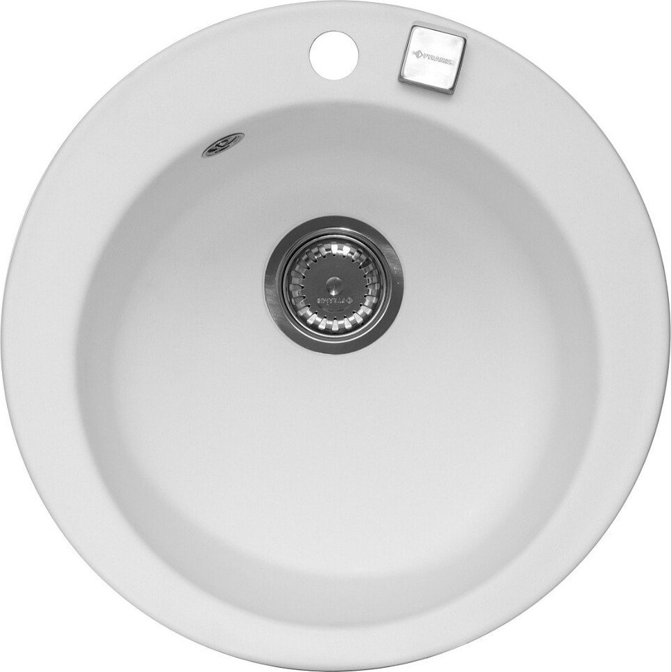 Zlewozmywak Pyramis Zlewozmywak granitowy Pyramis Lanca 49cm 1B Biały polarny