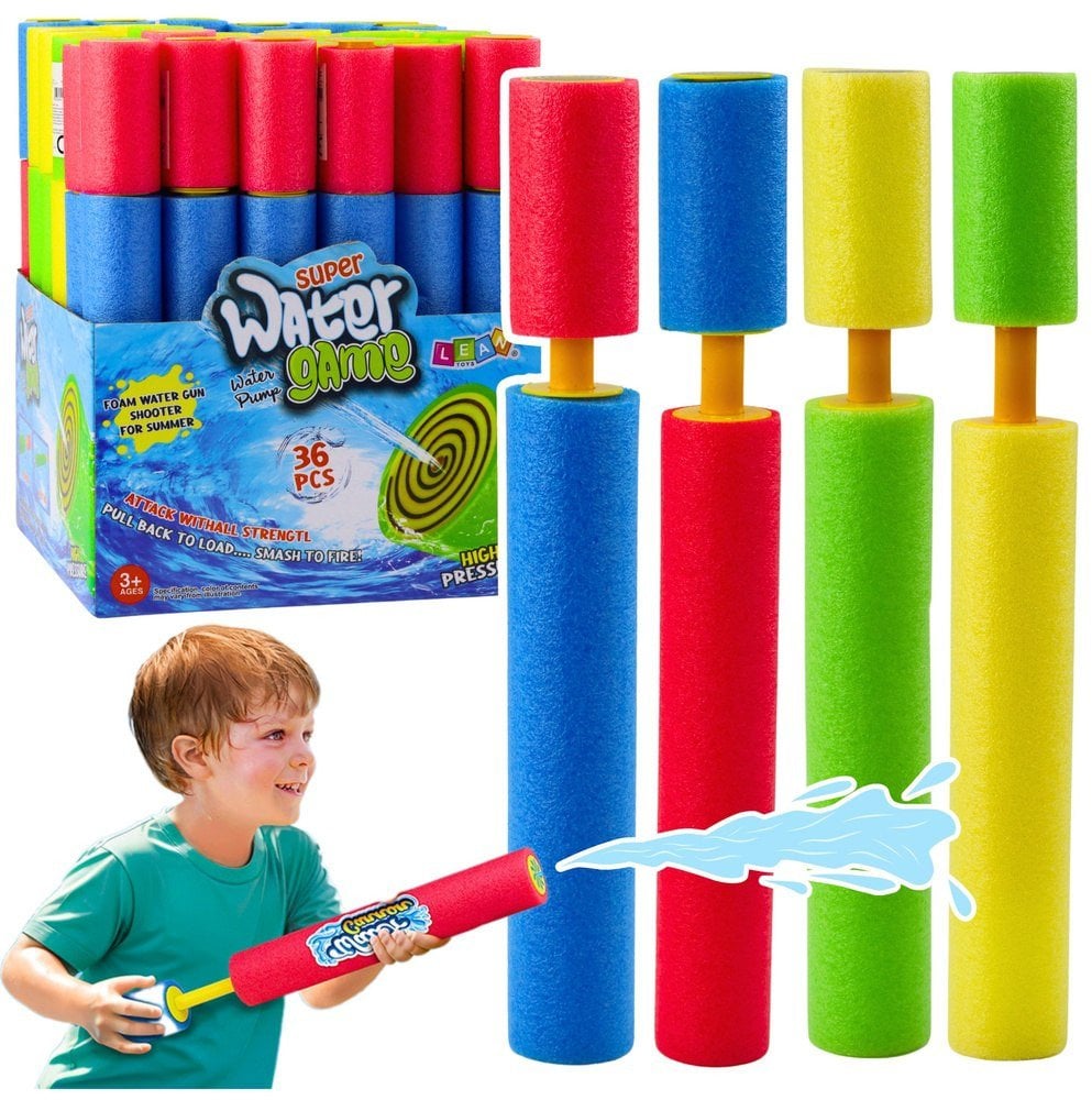 Broń Piankowa Na Wodę Pompka Tuba Wodna Kolorowa 30cm Mix