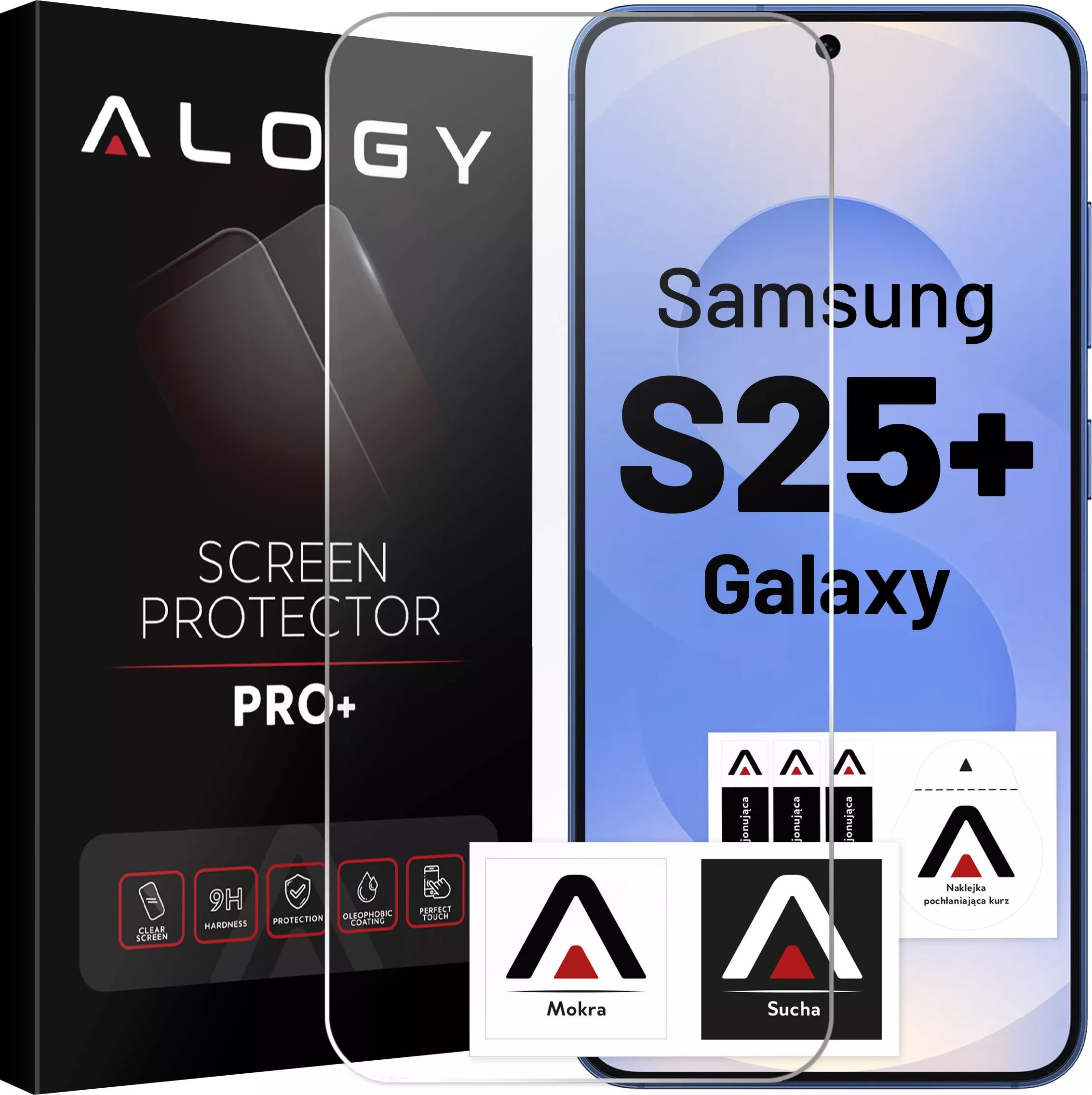 Szkło hartowane do Samsung Galaxy S25+ Plus ochronne szkiełko na ekran 9H Alogy Heavy Pro+