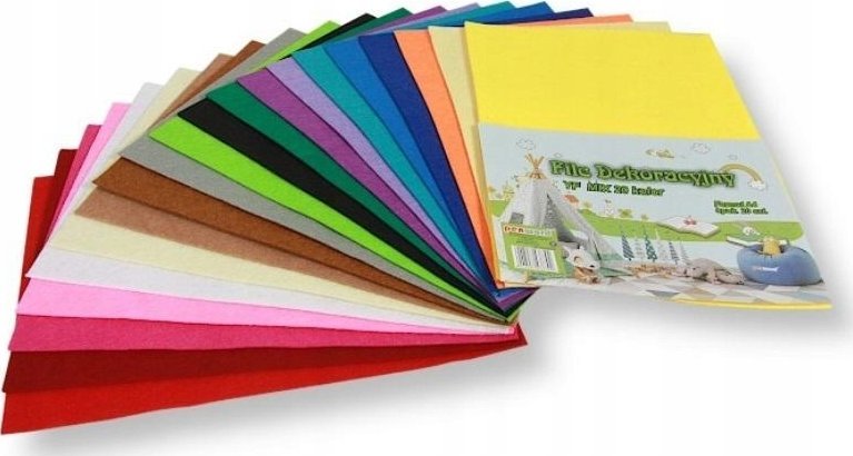 Polsirhurt Filc dekoracyjny mix 20x30cm 20szt
