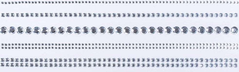 Dżety samoprzylepne srebrne paski 30cm 5szt