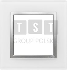 DRN1/69 Simon 54 Nature Ramka 1-krotna szklana, Srebrna Perła DRN1/69