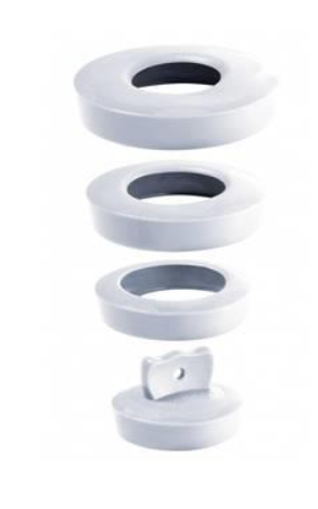 Syfon Tycner Korek uniwersalny 36-58mm biały - 39224401