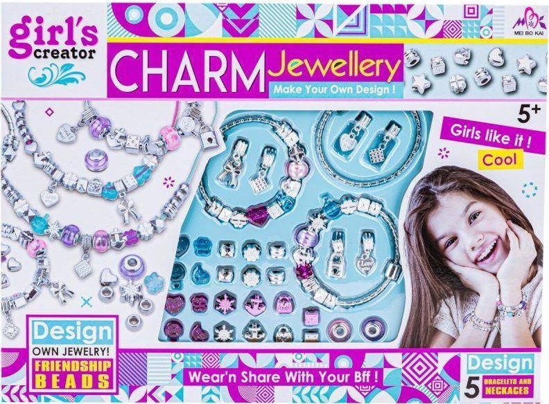 Zestaw Do Tworzenia Robienia Biżuterii, Bransoletek, Charmsy, Zawieszki