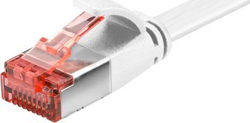 Goobay Goobay CAT 6 Flach-Patchkabel RJ-45 (M) zu RJ-45 (M) U/FTP, weiß, 500cm