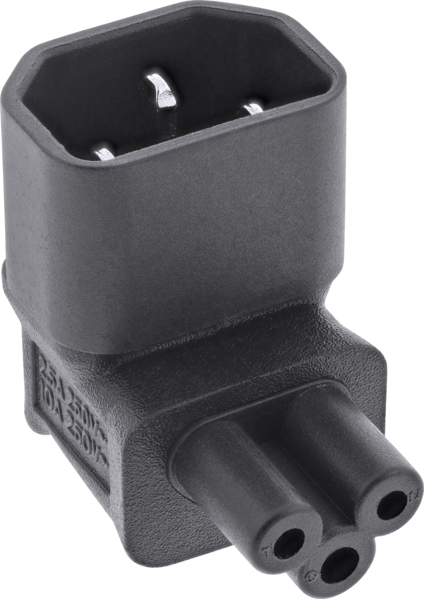 InLine InLine® Power supply adapter IEC 60320 C14 / C5, up/down angled, 3-pin cold device cable / notebook