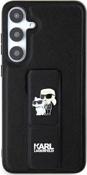 Karl Lagerfeld KLHCS24LGSAKCPK S24 Ultra S928 czarny/black hardcase Gripstand Saffiano Karl&Choupette Pins