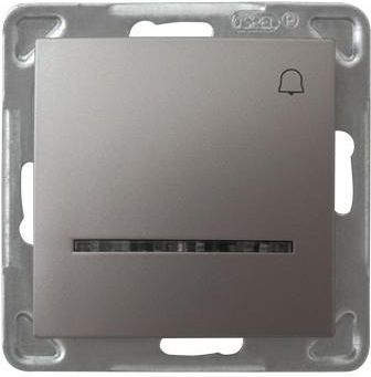 Ospel Impresja przycisk dzwonek z podświetleni tytan (ŁP-6YS/m/23)