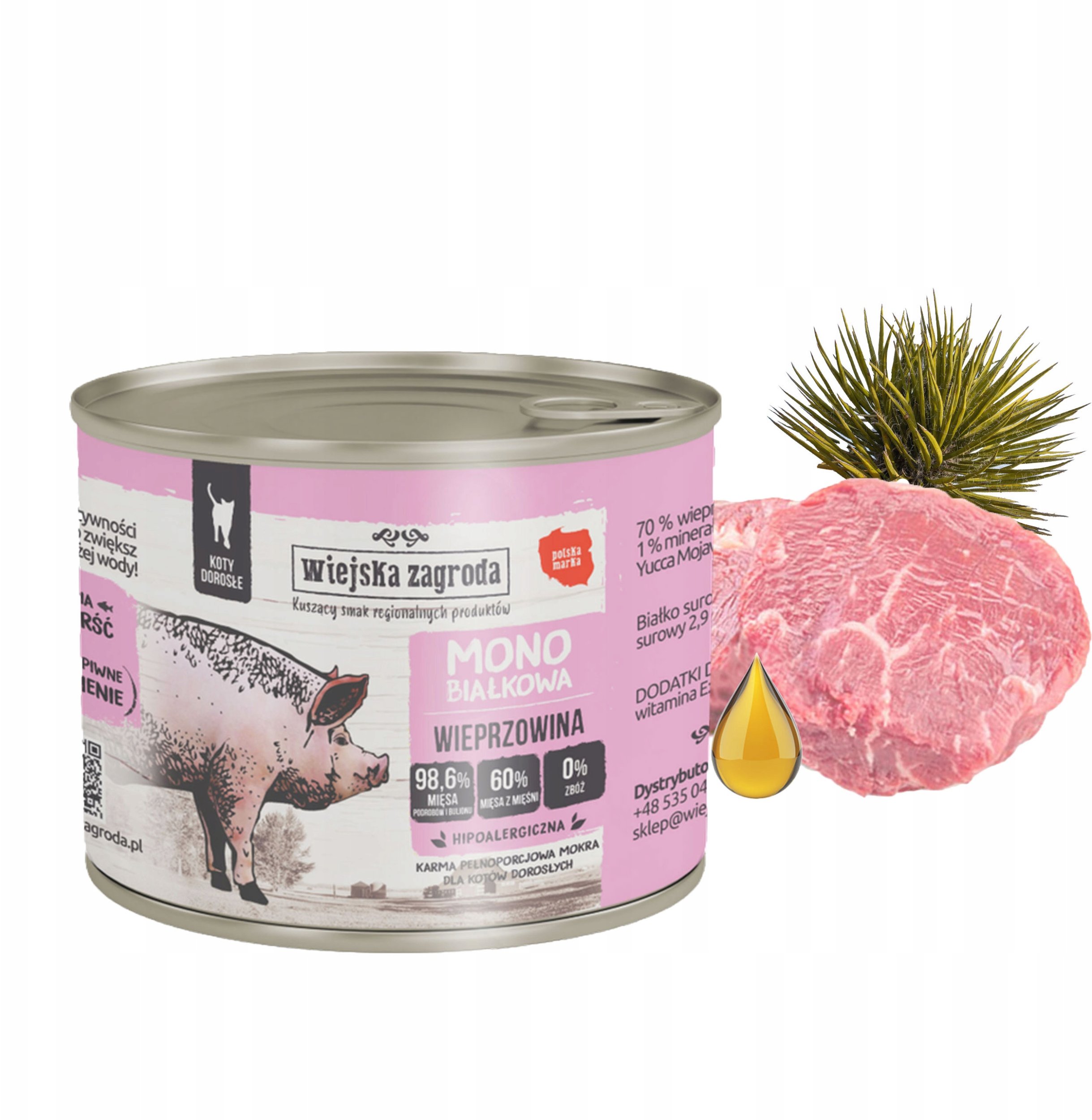 Wiejska Zagroda Monobiałkowa z wieprzowiną 200g