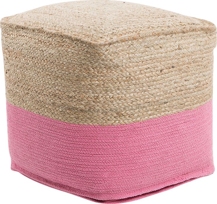 Beliani Puf 44 x 44 x 44 cm różowy KIRAMA
