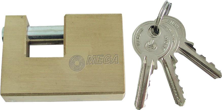 Mega Kłódka trzpieniowa mosiężna 90mm - 24590K