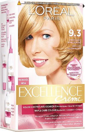 L’Oreal Paris Excellence Creme Krem koloryzujący 9.3 bardzo jasny blond złocisty