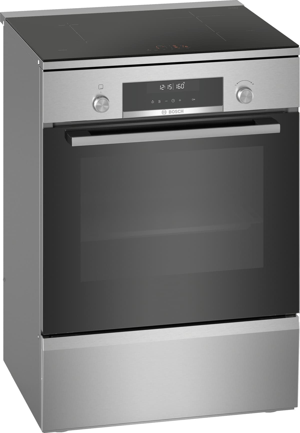 Bosch Cooker HLS79Y351U Series 6 Hob type Induction, Oven type Electric, Stainless Steel, Width 60 cm, Grilling, LCD, 63 L, Dept
