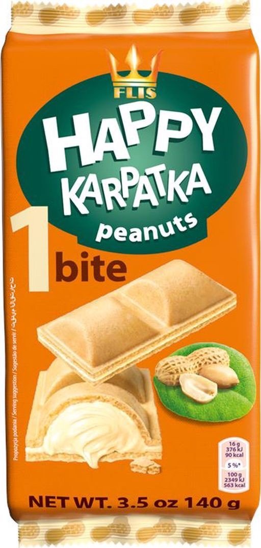 FLIS Flis Happy Karpatka o smaku orzechów arachidowych 140 g