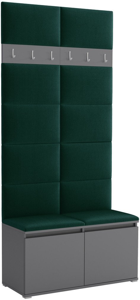 Tapicerowana garderoba Noris I - kolor antracyt + tkanina Trinity 28