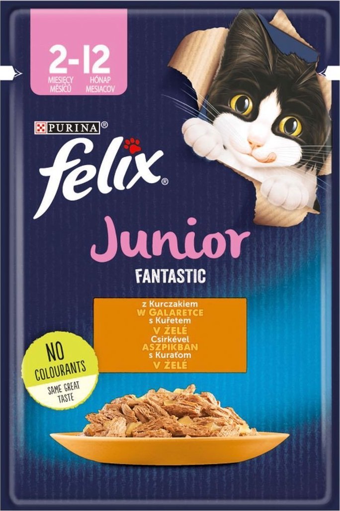 Purina Felix Fantastic Junior Karma dla kociąt kurczak w galaretce 85 g