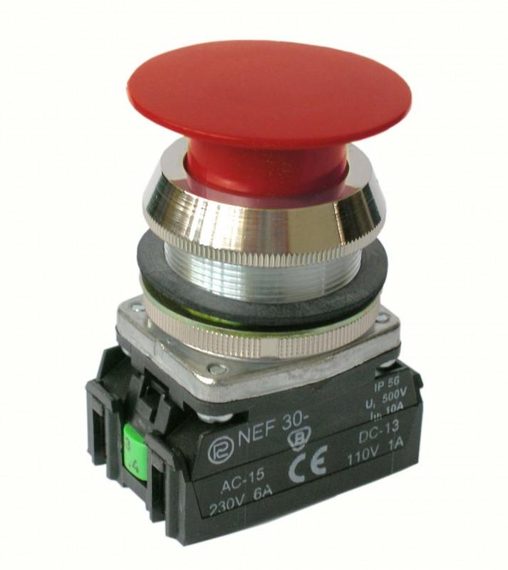 Promet Przycisk sterowniczy 30mm z samopowrotem 1Z 1R czerwony - W0-NEF30-D XY C