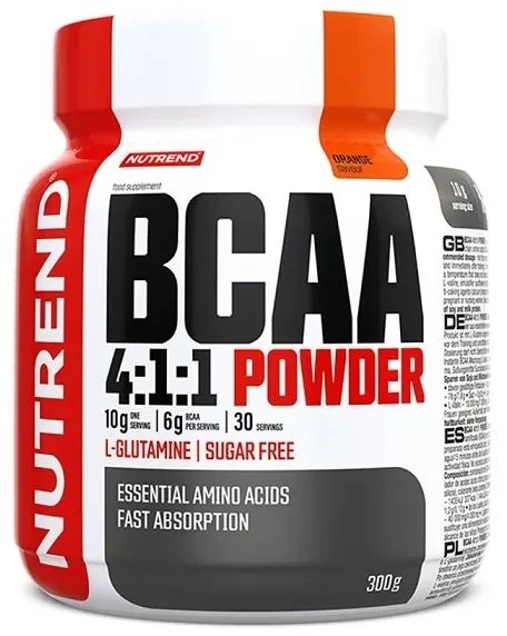 Nutrend - Aminokwasy, BCAA 4:1:1 Powder, Pomarańcza, Proszek 300g