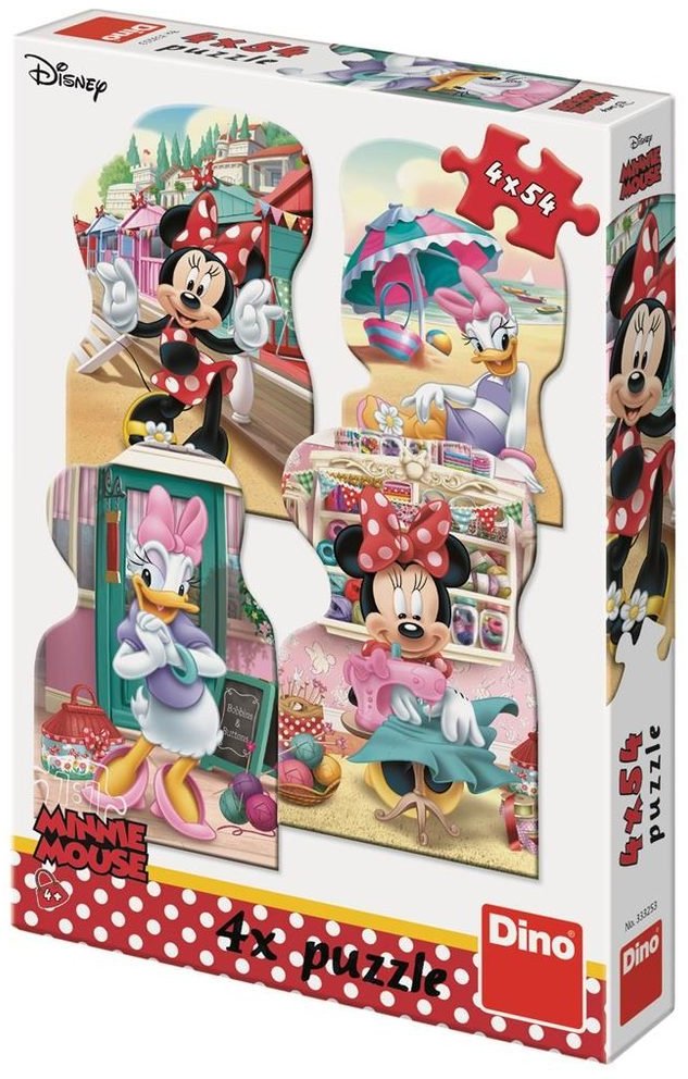 Puzzle 4w1 4x54 Myszka Minnie i Daisy