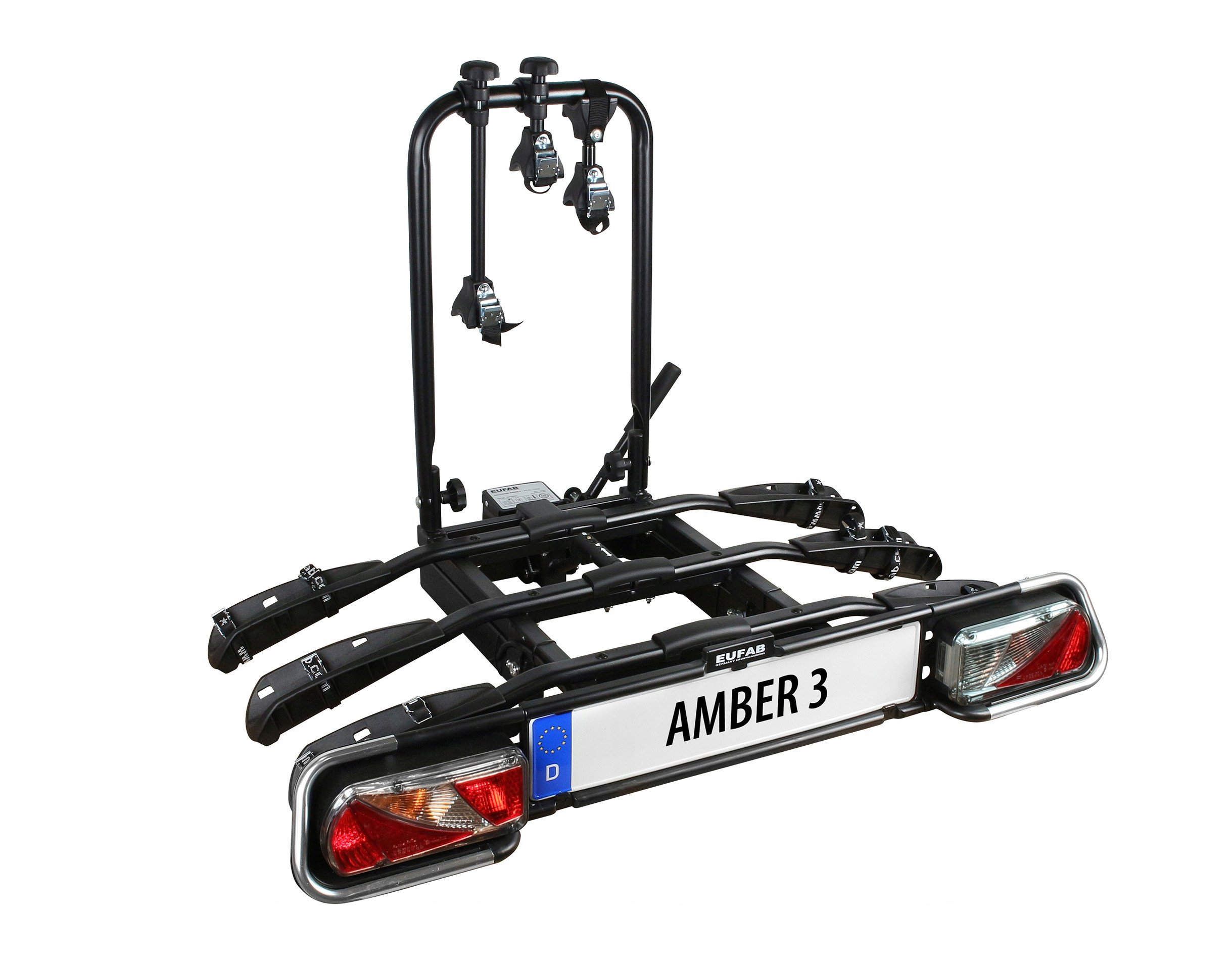 Eufab 11555 Amber III bagażnik na 3 rowery na hak max 60kg