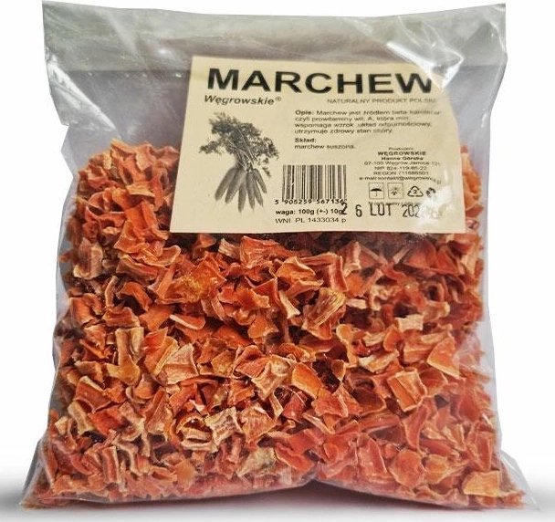 Węgrowskie Węgrowskie Przysmak Dla Gryzoni Królików Marchew 100g