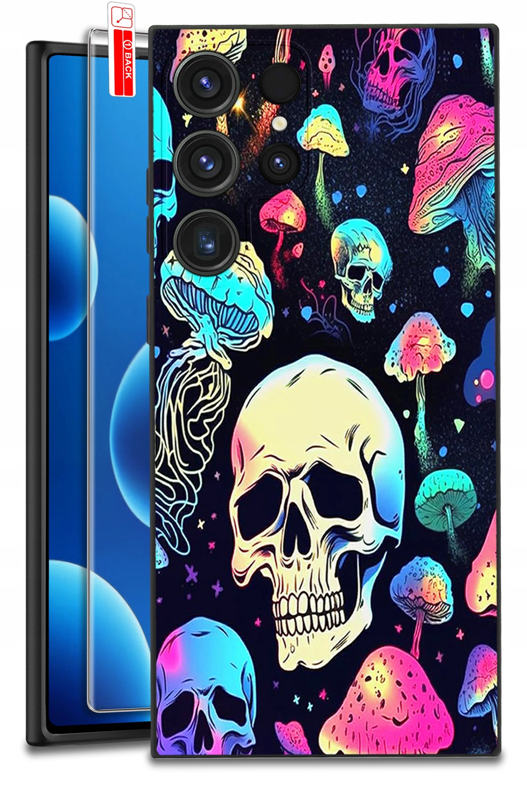 ETUI do Samsung Galaxy S24 Ultra | WZORY | SILIKONOWE MATT CASE + SZKŁO 9H