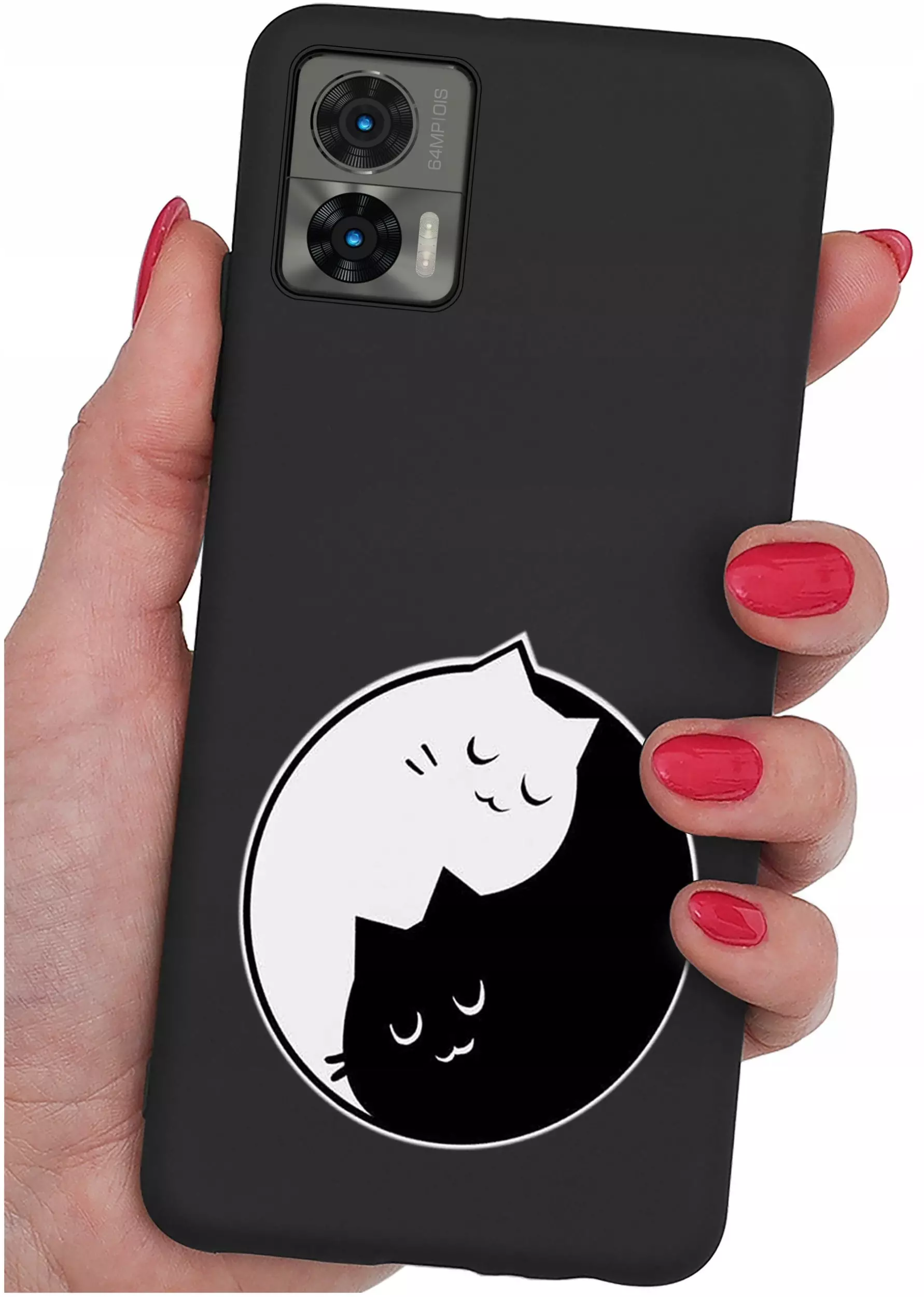 Etui do Motorola Moto Edge 30 Neo WZORY |SILIKONOWE MATT CASE + SZKŁO 9H