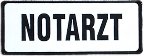 Polska Firma Emblemat NOTARZT odblaskowy na rzepie 13 x 5 cm NOWY