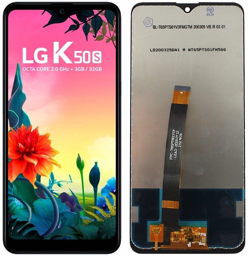 WYŚWIETLACZ LCD EKRAN DOTYK LG K50s LM-X540 czarny