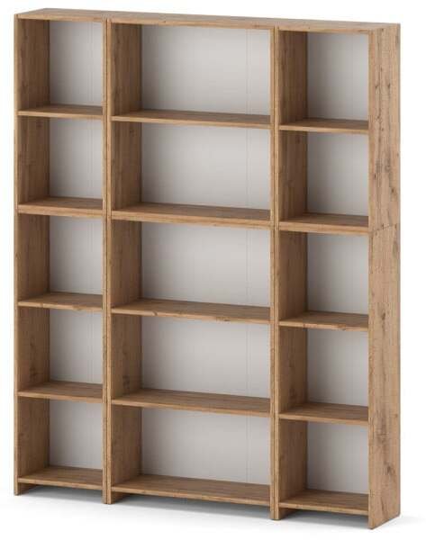 Regał Na Książki 150cm Nowoczesny Pojemny Słupek Na Zabawki Dąb Wotan