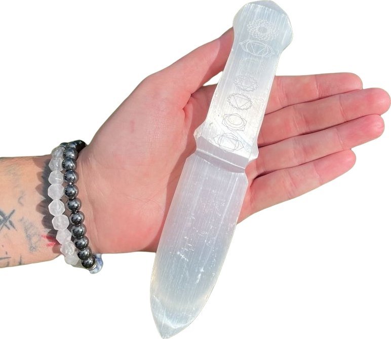 Art-Pol Selenitowy nóż rytualny - Czakra