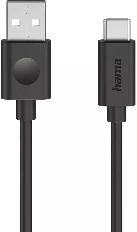 Kabel USB Hama KABEL USB-A - USB-C ENTRY LEVEL 60W 1,2M, CZARNY