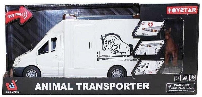 Auto do transportu koni światło i dźwięk